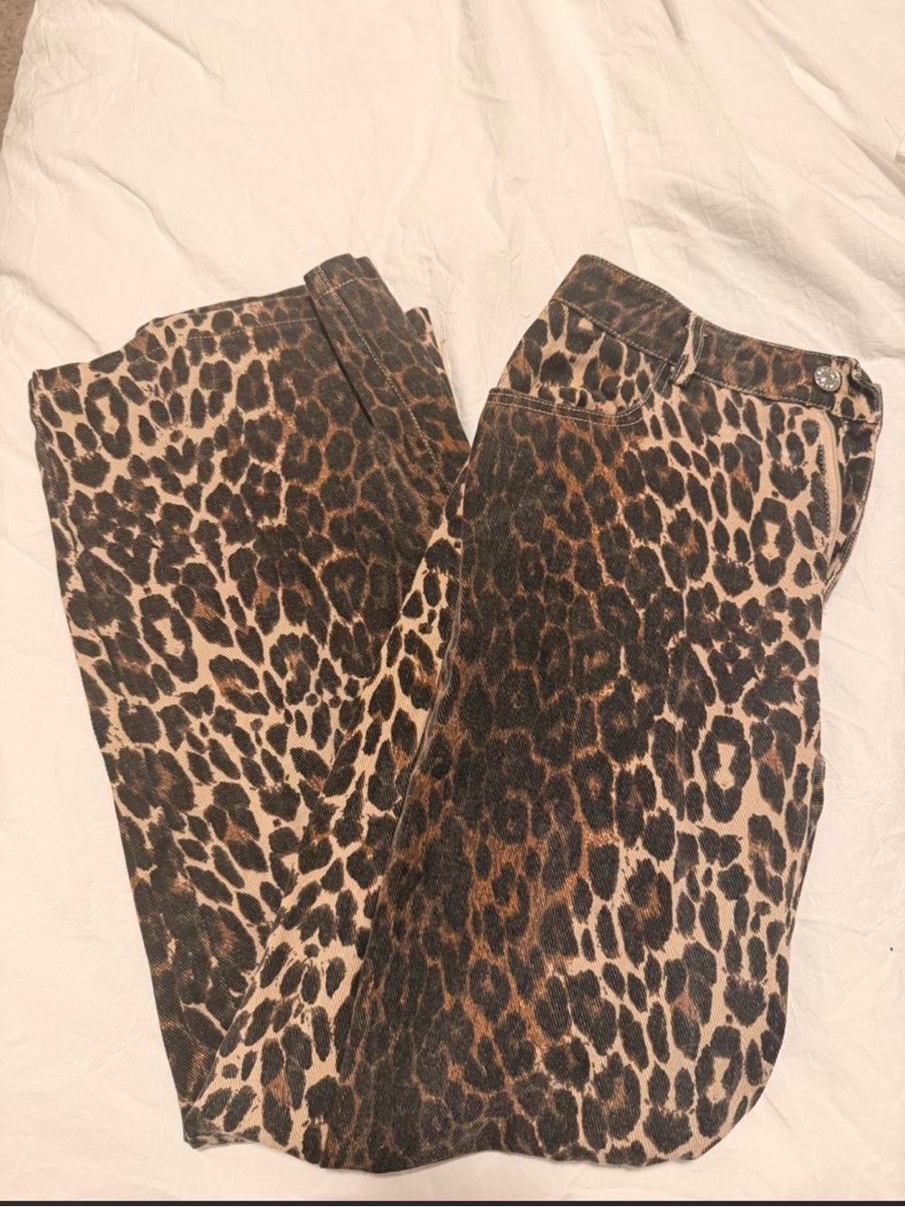 Edikted Leopard Print Wide-Leg Pants - Brown & Black